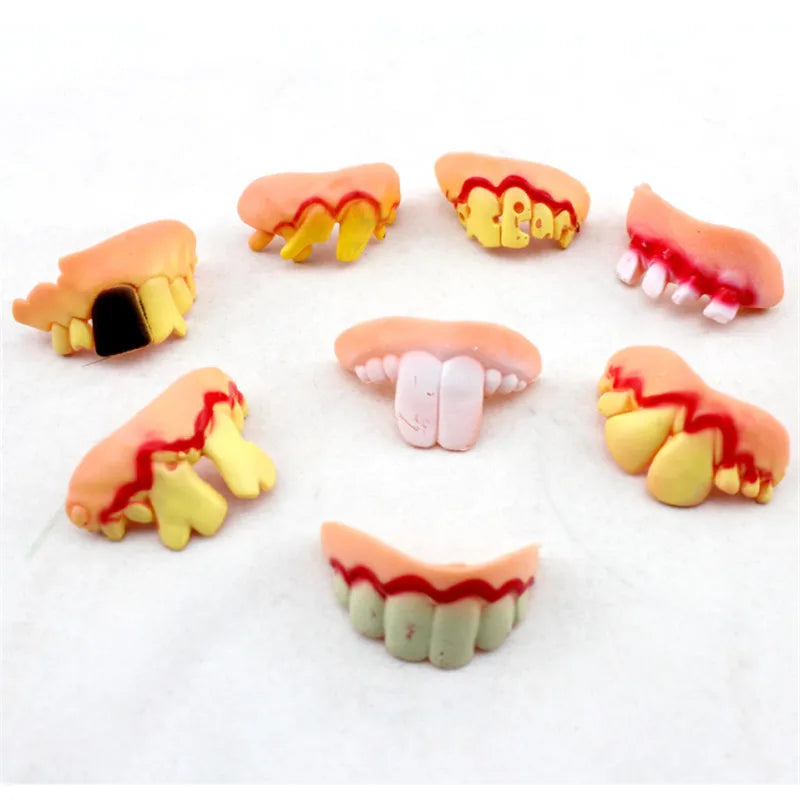 Halloween Joke Tooth Party Bags - Funny Prank Horror Toys Set, 5 pcs