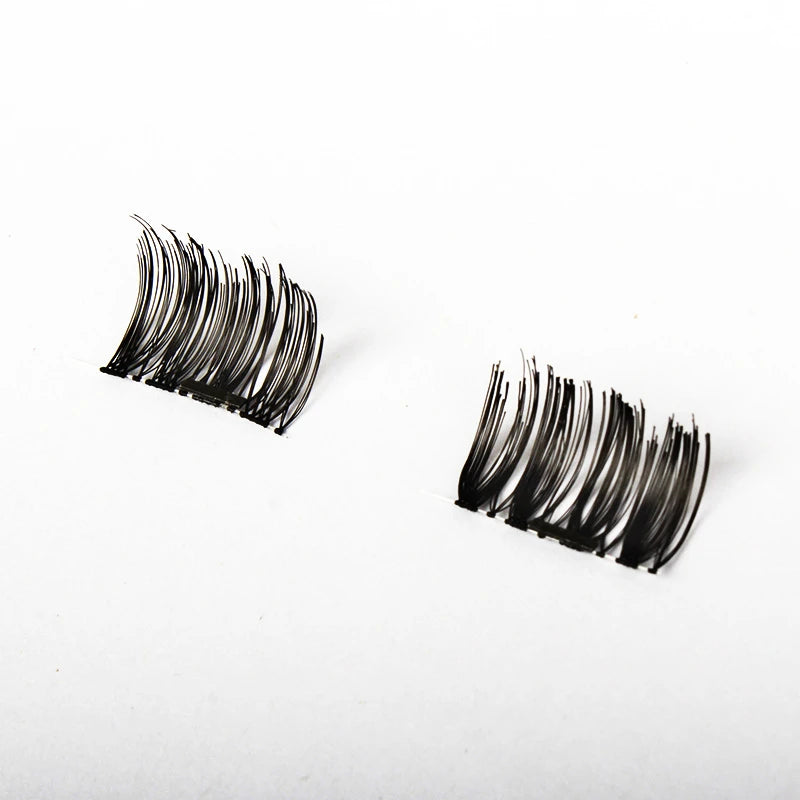 Magnetic False Eyelashes Double Magnet Full Strip Reusable Eye Lashes - Soft Hair