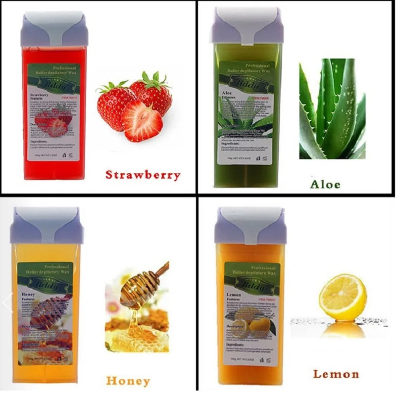 Depilatory Wax Cartridge 100ML for Refillable Roll-On Wax Heater Hair Removal