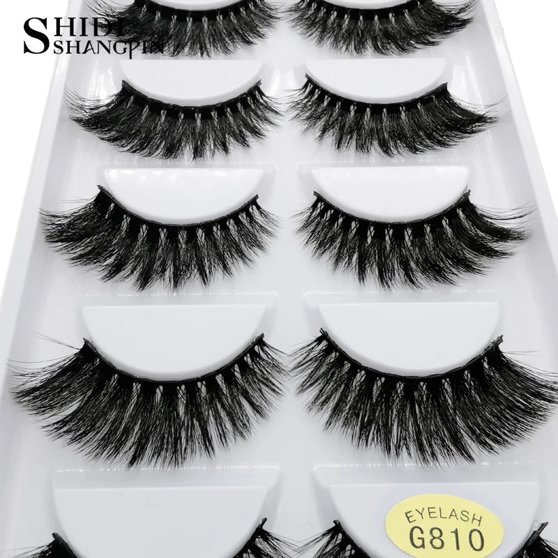 50 Pairs Long Fluffy False Eyelashes - 3D Mink Style, Cruelty-Free, Reusable