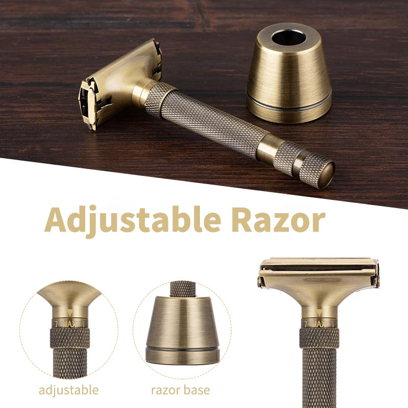 Adjustable Safety Razor for Men Classic Butterfly Open Shaving Tool