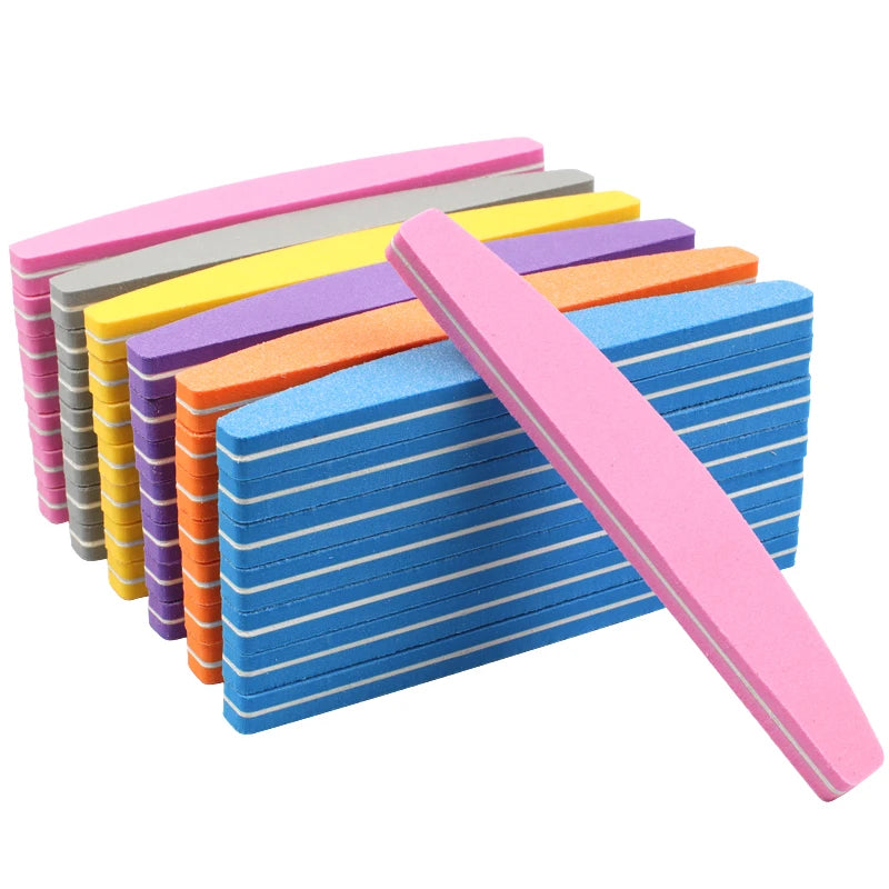 Colorful Double Sided Nail Buffers 5-Pack - Sanding Sponge Manicure Tools
