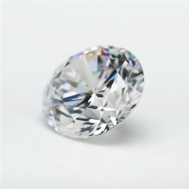 100pcs White Cubic Zirconia Loose Beads 3mm-25mm Round Cut Stones Jewelry Making