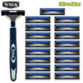 17 Pack Razor Blades Set for Shaving & Grooming - Easy to Clean, Vitamin E