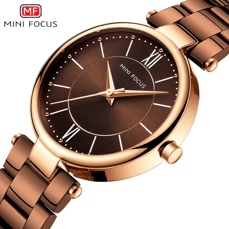 Women’s Stainless Steel Watch with Waterproof Quartz Movement - Luxury Dress Watch