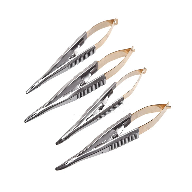 Dental Orthodontic Implant Castroviejo Needle Holders 14cm Straight Curved Surgical Tool