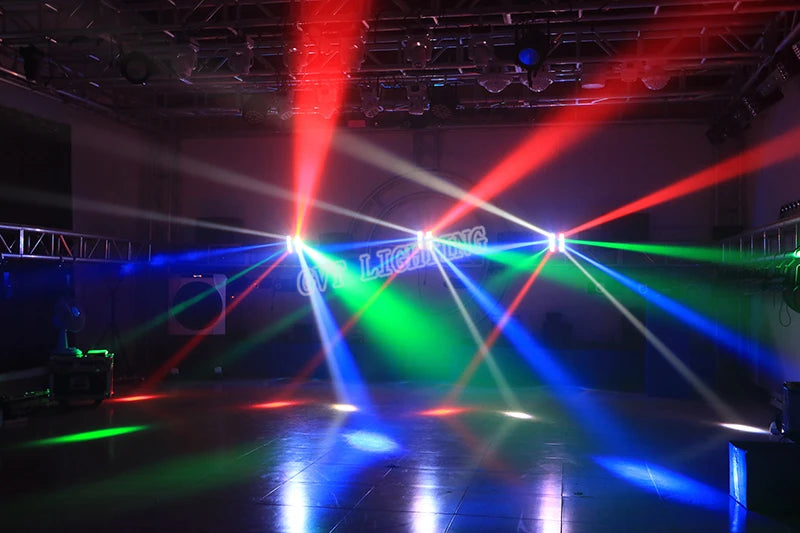 Mini RGBW Moving Head Stage Light - 8x3W DMX Spider Beam for DJ Party