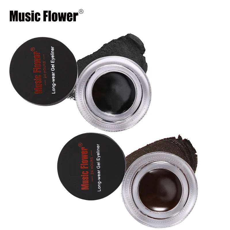 Waterproof Gel Eyeliner Kit 2-in-1 Long-Lasting Eye Makeup Set with Brushes
