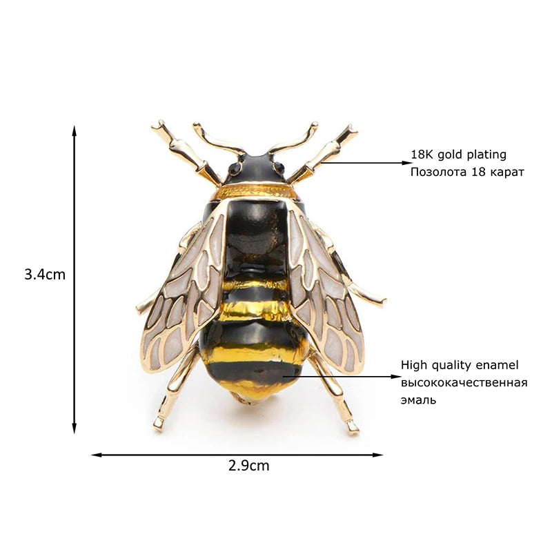 Wuli & Baby Enamel Wasp Bee Brooch Pin - Fashion Jewelry Gift