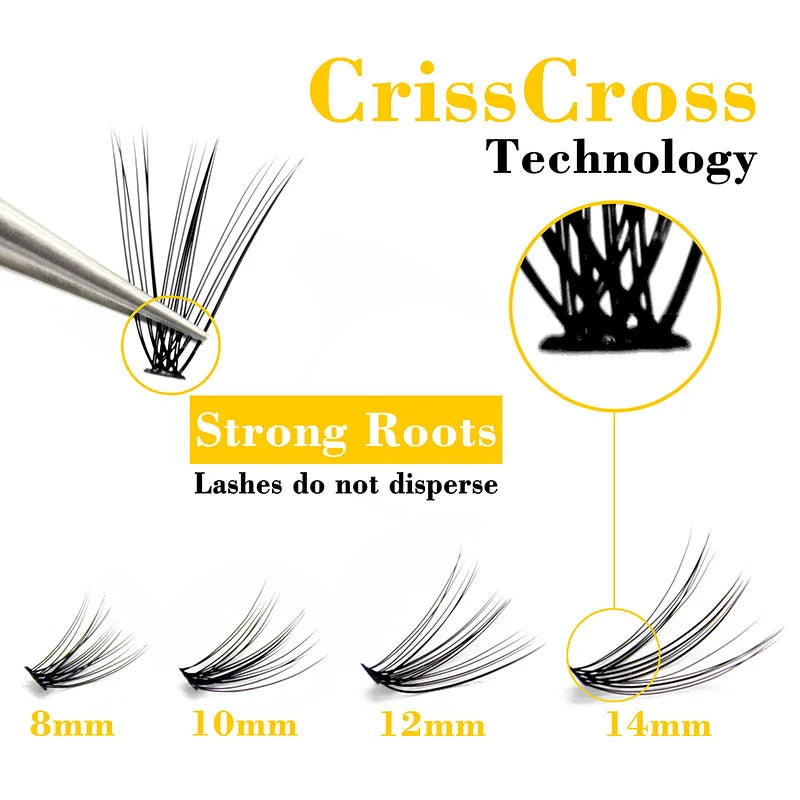 3D Mink Eyelash Extensions Bundle - Natural Faux Cluster Lashes in Multiple Variants