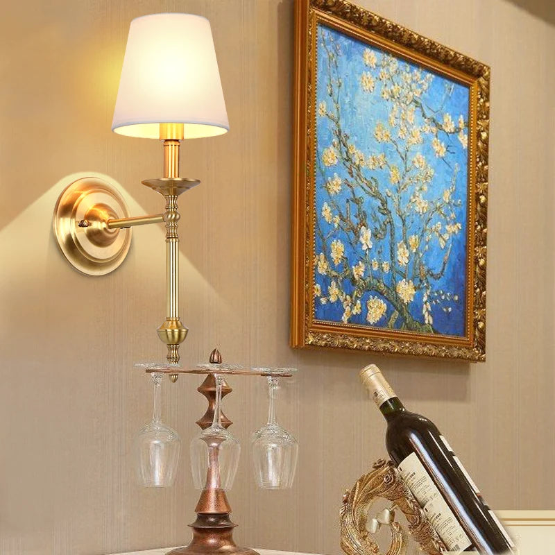 Vintage Copper Wall Lamp - Wall Sconce for Living Room Home Lighting