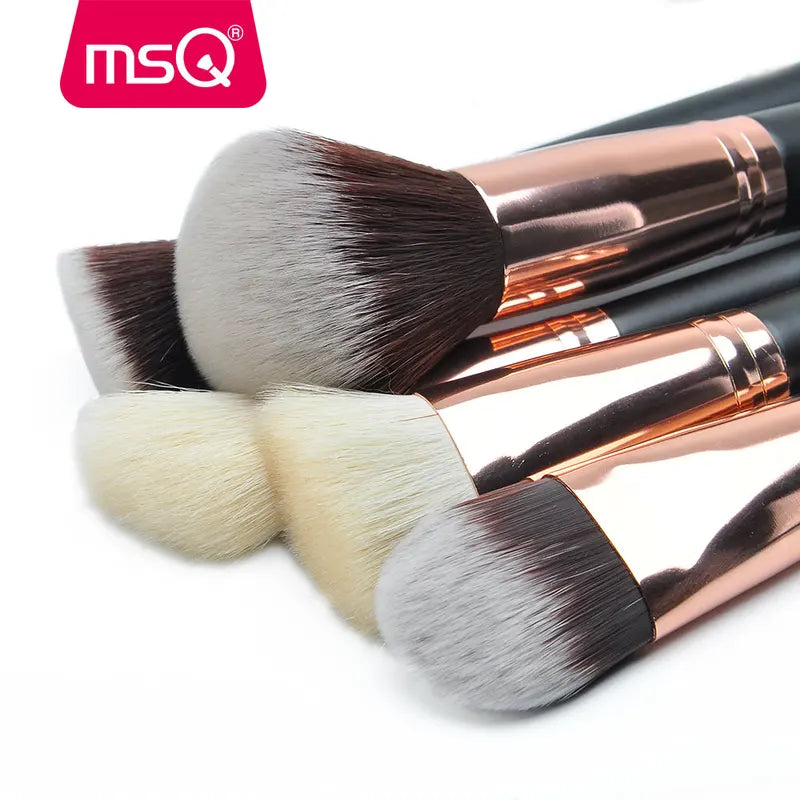 Makeup Brush Set 7 or 15 Pieces - Powder, Foundation, Eyeshadow Tools, Natural & Synthetic Hair