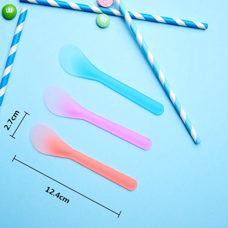 Disposable Facial Mask Spatula Set - 30 Plastic Cosmetic Scoops for DIY Face Masks