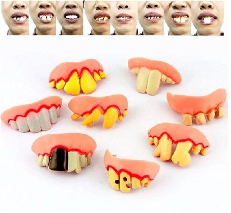 Halloween Joke Tooth Party Bags - Funny Prank Horror Toys Set, 5 pcs