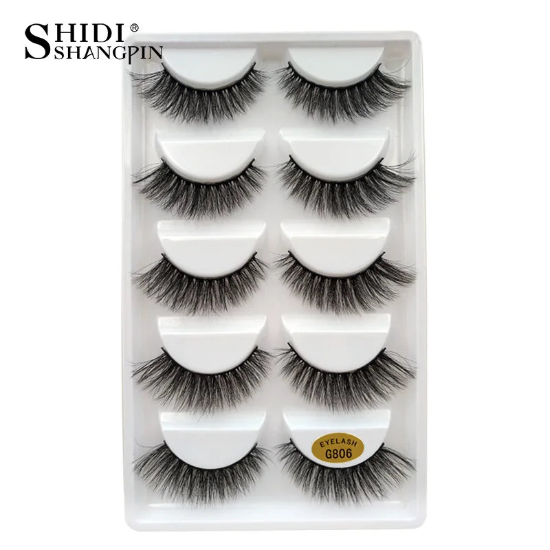 50 Pairs Long Fluffy False Eyelashes - 3D Mink Style, Cruelty-Free, Reusable