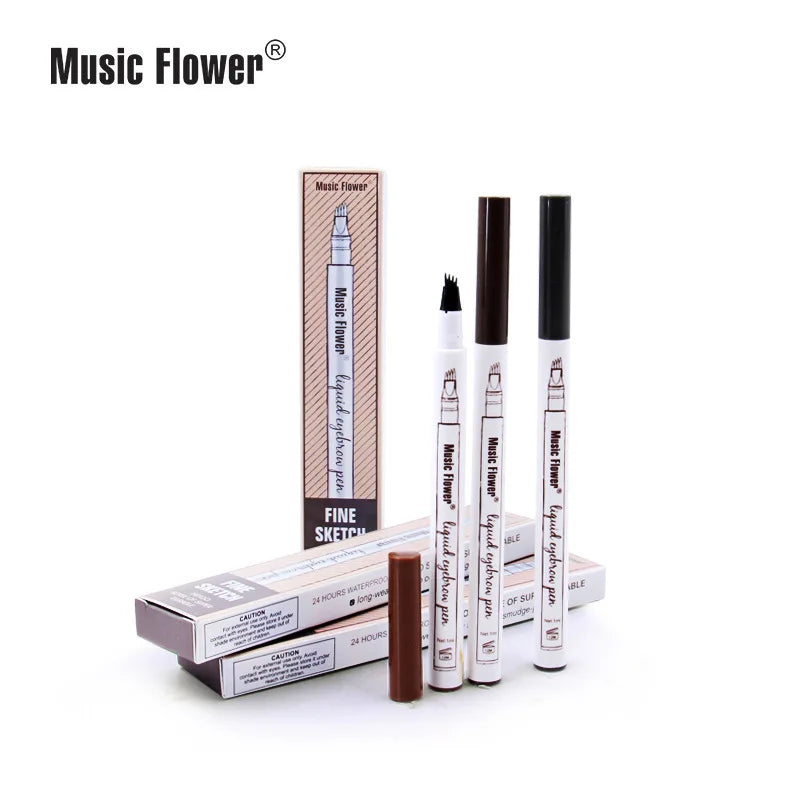 Waterproof Liquid Eyebrow Pencil - Long-Lasting, Smudge-Proof, Fine Sketch
