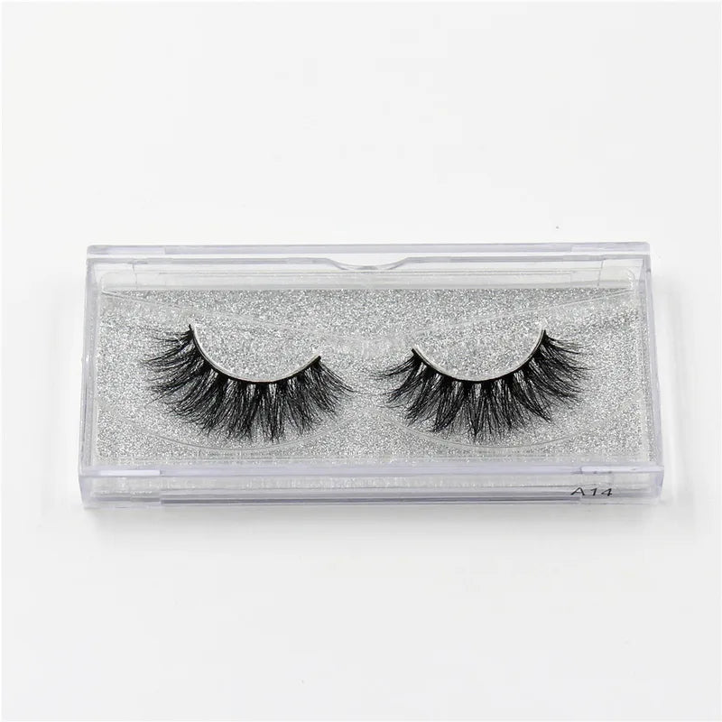 Long Lasting 3D Mink Eyelashes - Natural Volume & Curly False Lashes