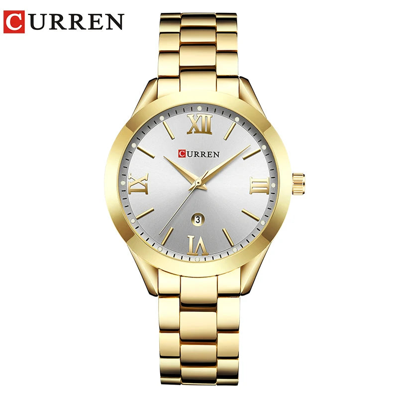 Women’s Luxury Fashion Quartz Watch - Stainless Steel Business Wristwatch for Ladies