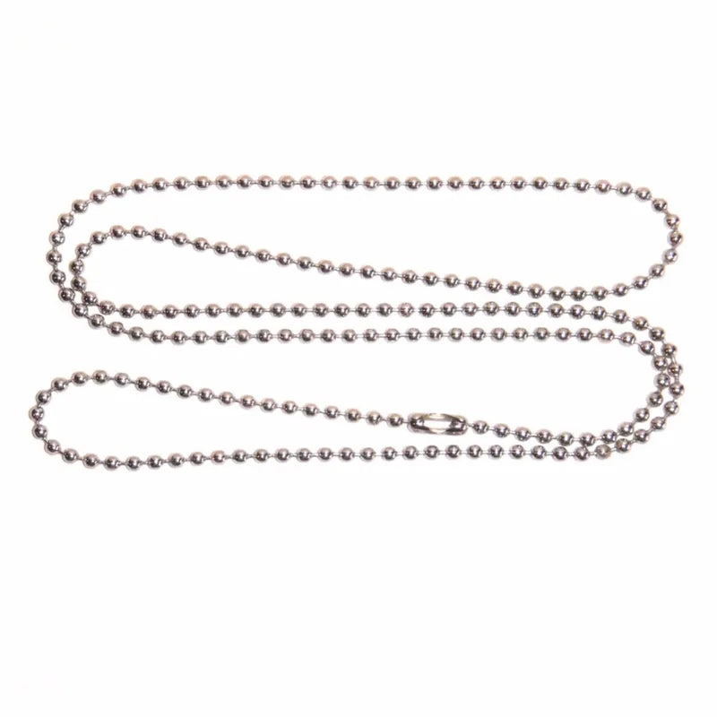 Stainless Steel Ball Chain Necklace & Keychain Set - 10pcs, 15cm-75cm