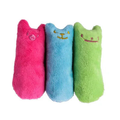 Interactive Plush Cat Toy with Catnip for Chewing and Vocal Fun