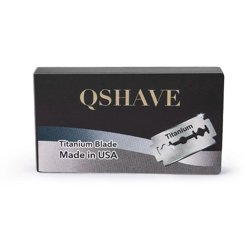 Double Edge Safety Razor Blades Titanium 100 Pack Made in USA - Sharp & Durable