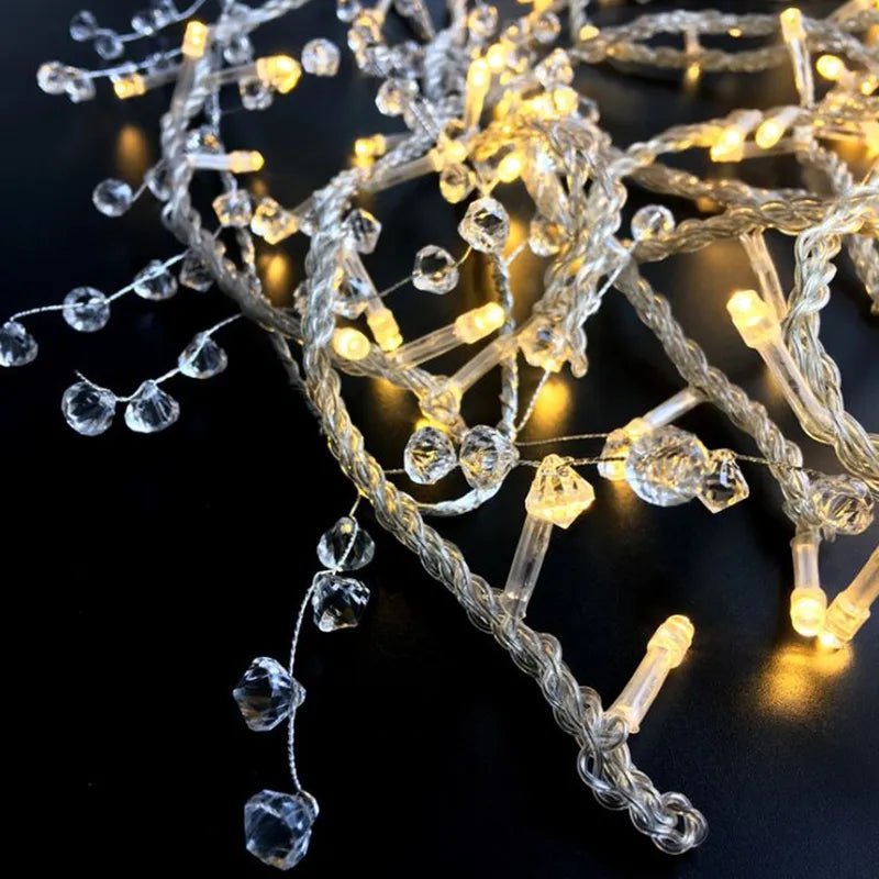 Acrylic Beaded String Wedding Party Decoration 1m/2m Pearl & Diamond String
