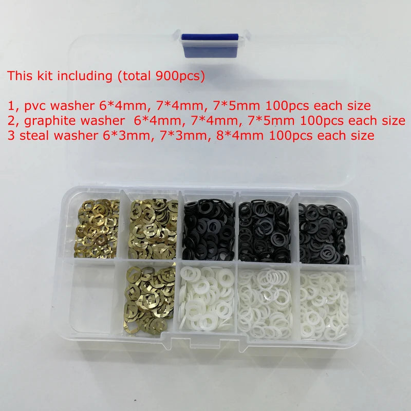 Hairdressing Scissor Repair Kit 900pcs with Plastic Washers for Salon & Barber Tools