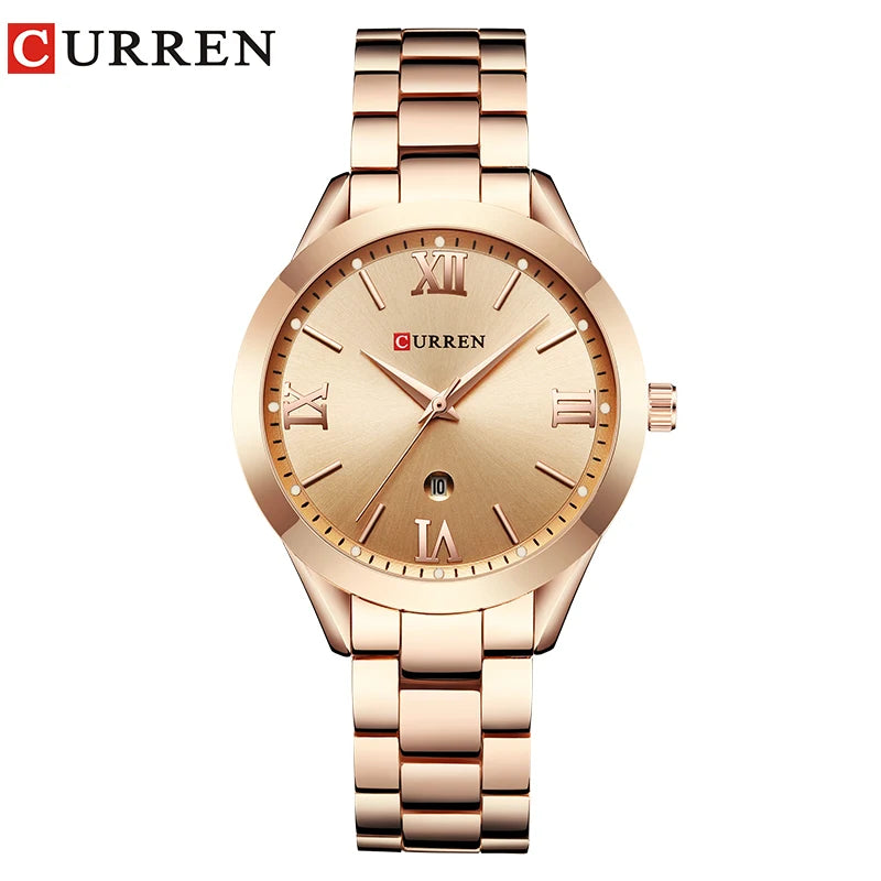 Women’s Luxury Fashion Quartz Watch - Stainless Steel Business Wristwatch for Ladies