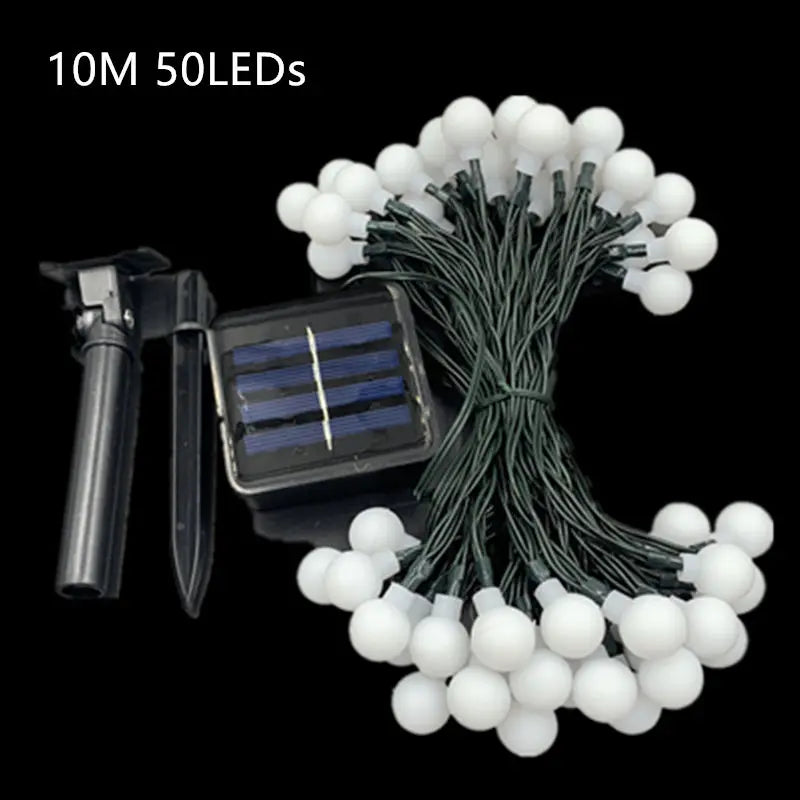 Outdoor LED String Lights Waterproof Solar Garden Light Chain for Christmas