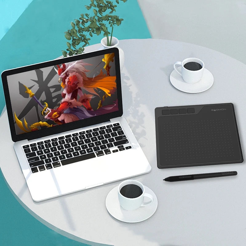 6.5x4 Inch Digital Drawing Tablet for Android, Windows, Mac - Pen & Animation