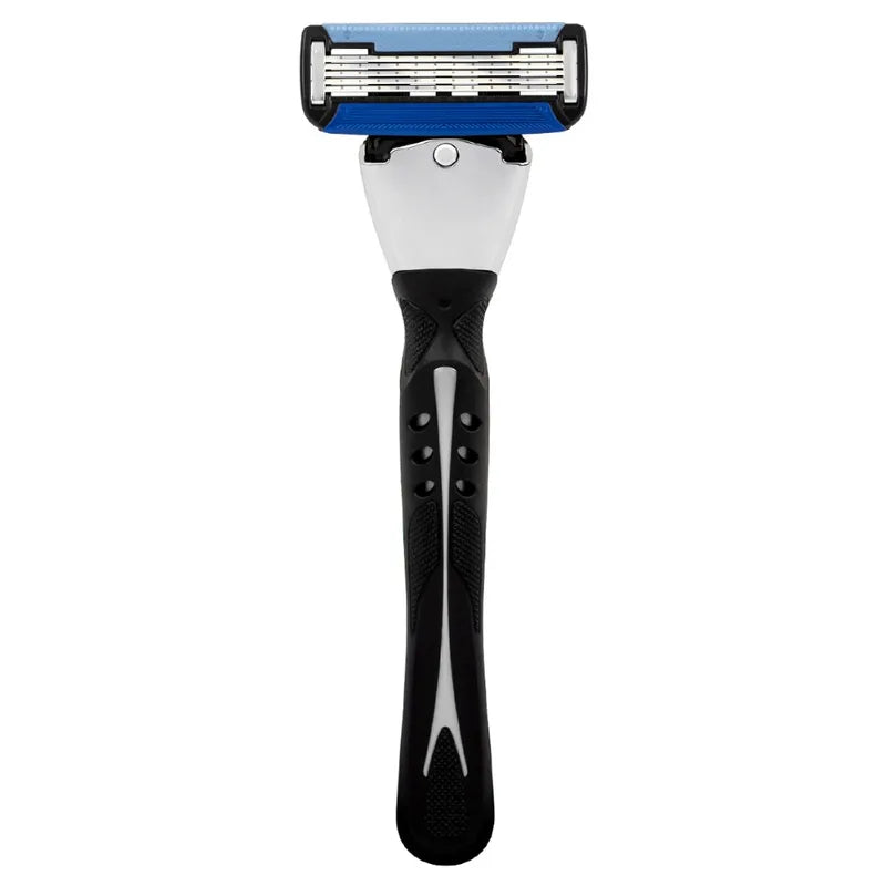 Black Spider Man Razor Can Design with 6 Blade Refills - Hair Shaver for Face & Neck