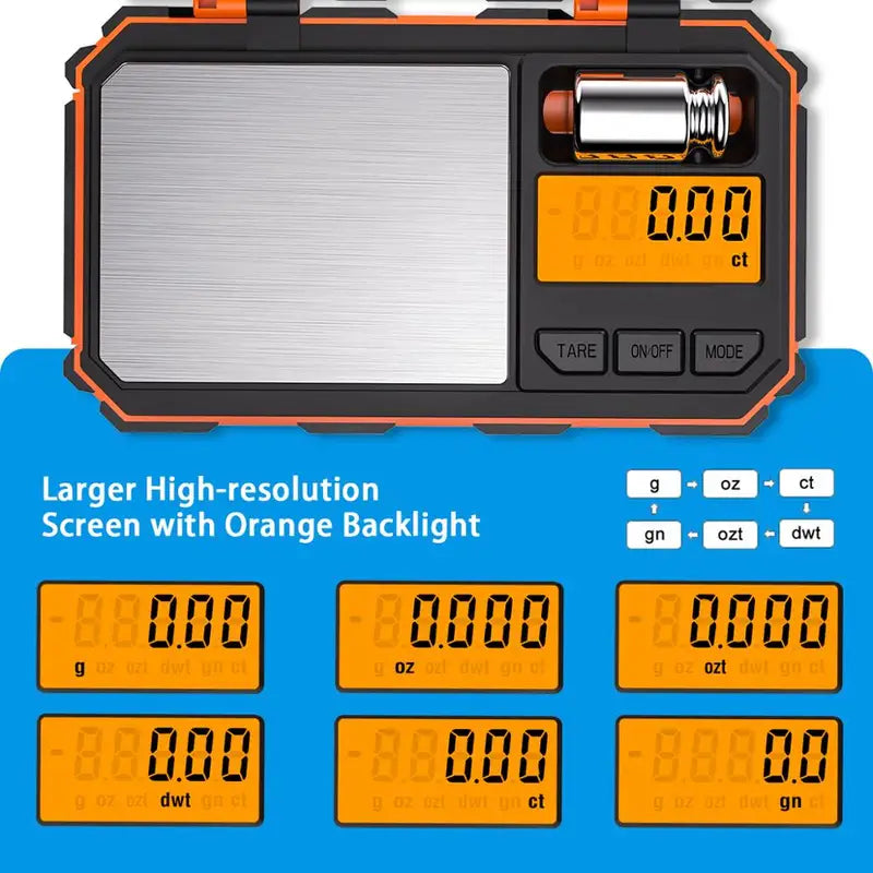 Digital Mini Kitchen Scale 200g with 0.01g Precision and Calibration Weight