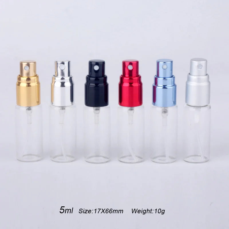 100PCS 5ml Travel Empty Perfume Spray Bottles Gift Sample Mini Cosmetic Containers