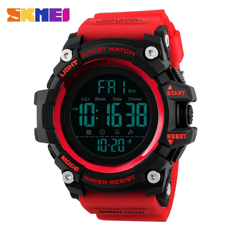 Digital Sport Watch Men Waterproof Shockproof Stopwatch with LED Backlight