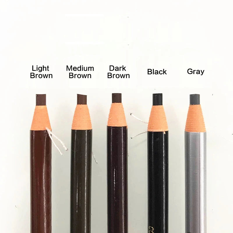 10pcs Waterproof Eyebrow Pencils Set for Natural Makeup - Microblading & Tint