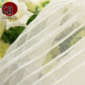 Sheer Tulle Window Curtains for Living Room and Bedroom - White Striped Drapes
