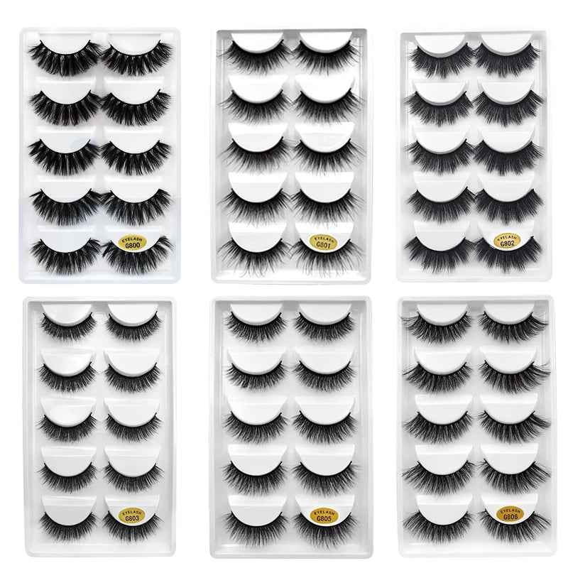 Dramatic 3D Mink False Eyelashes - Soft Fluffy Natural Long Lash Sets