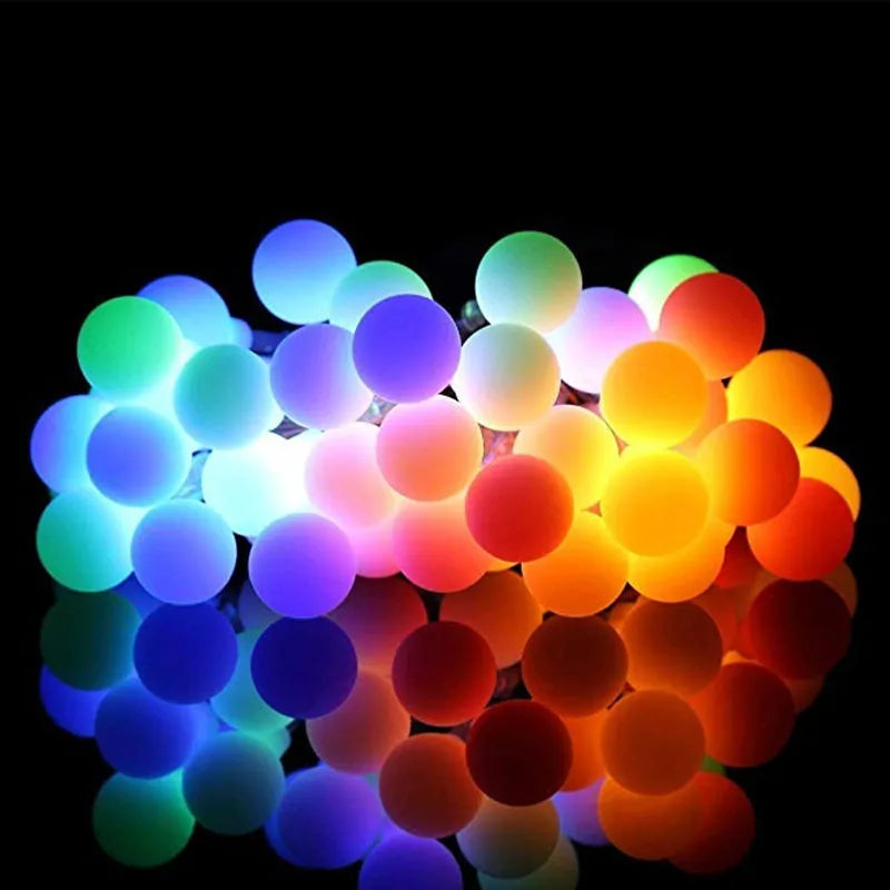 Outdoor LED String Lights Waterproof Solar Garden Light Chain for Christmas