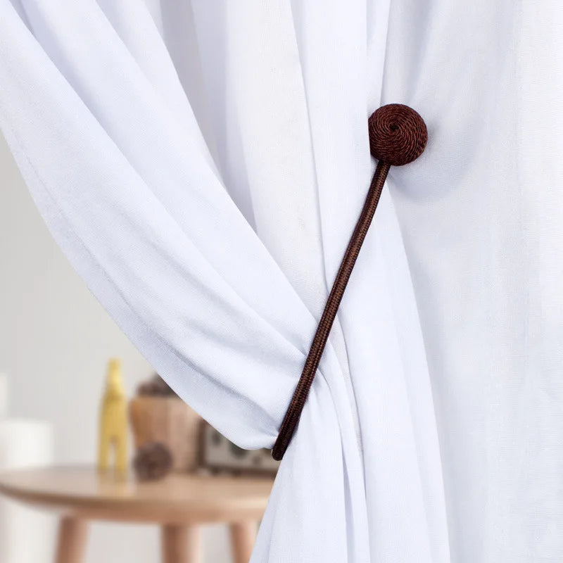 Magnetic Pearl Ball Curtain Tiebacks - Easy to Use Decorative Holdbacks