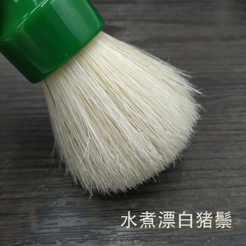 Men's Shaving Brush Boar Bristle Hair 24mm Green Resin Handle
