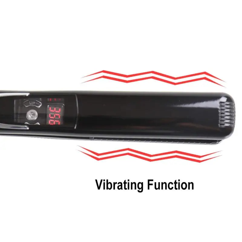 Vibrating Titanium Hair Straightener and Curling Iron - Keratin Plate, Fast Heat Up