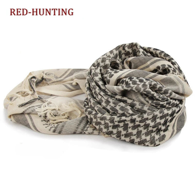 Tactical Shemagh Scarf for Hunting and Outdoor Activities - Desert Keffiyeh Head Neck Wrap
