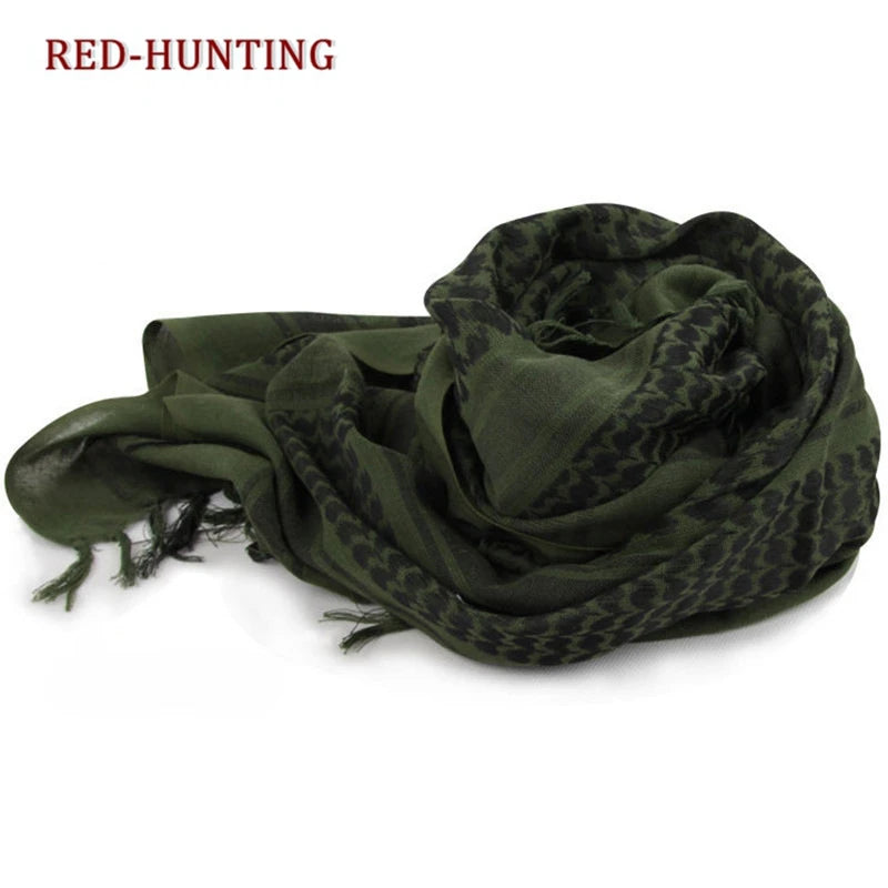 Tactical Shemagh Scarf for Hunting and Outdoor Activities - Desert Keffiyeh Head Neck Wrap