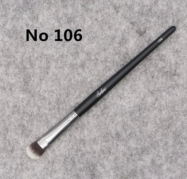 Eyeshadow Makeup Brush Kit with Eyebrow and Blending Brushes - Synthetic Hair, Multiple Handle Colors