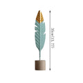 Modern Feather Wooden Figurine for Home & Office Decor - Miniature Sculpture
