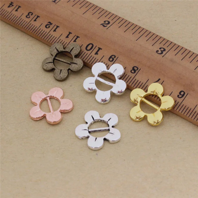 Beading Slider Flat for Bracelets, Necklaces, Watch Chains, DIY Jewelry - 50pcs