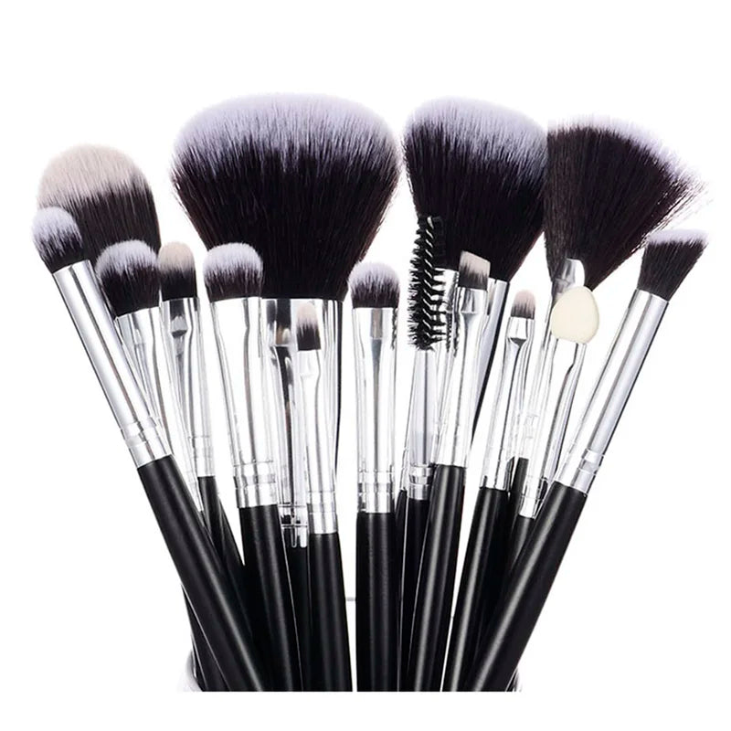 Professional Makeup Brush Set with 15 Brushes for Face Eye Contour Blush