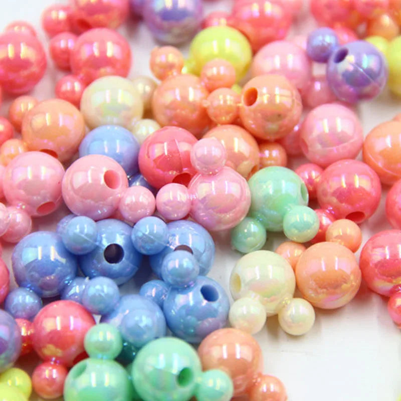 50pcs Acrylic Beads Set for Jewelry Making Cartoon Mouse Design
