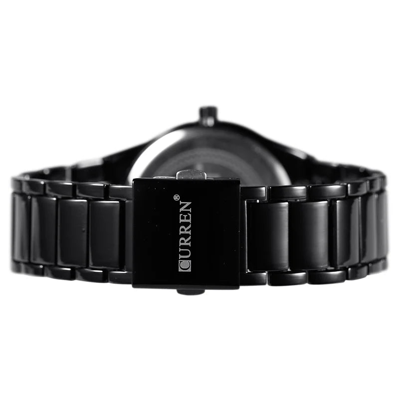 Luxury Men's Quartz Wristwatch with Steel Case and Calendar - Casual Business Watch