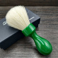 Men's Shaving Brush Boar Bristle Hair 24mm Green Resin Handle